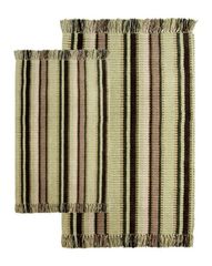 2-Piece Accent Rug Set in Bay Leaf / Multi - Silked Ribbed - 21158