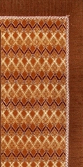 2-Piece Accent Rug Set in Brown / Red - Alabama Jaquard - 13347