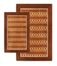 2-Piece Accent Rug Set in Brown / Red - Alabama Jaquard - 13347