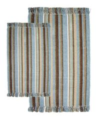 2-Piece Accent Rug Set in Spa / Multi - Silked Ribbed - 21159