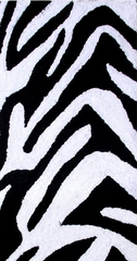 2-Piece Bath Rug Set in Black / White - Zebra - 26709