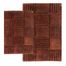 2-Piece Bath Rug Set in Chocolate - Checkerboard - 14567