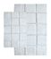 2-Piece Bath Rug Set in Ivory - Checkerboard - 14566