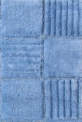 2-Piece Bath Rug Set in Smoke Blue - Checkerboard - 14569