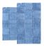 2-Piece Bath Rug Set in Smoke Blue - Checkerboard - 14569