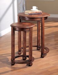 2-Piece Nesting Tables in Warm Dark Cherry - Coaster