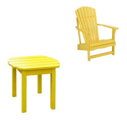 2-Piece Set - Adirondack Chair with Side Table in Yellow - K-51903-CT-0