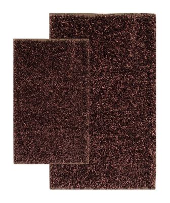 2-Piece Shag Accent Rug Set in Chocolate - Barbados - 13422