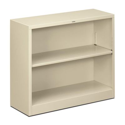 2 Shelf Metal Bookcase - Putty - HONS30ABCL