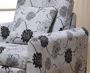 2013 Marietta Club Chair in Black and White Floral Pattern - Armen Living - LC2013CLFAWH