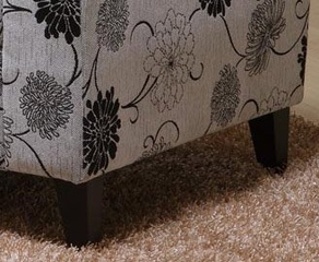 2013 Marietta Club Chair in Black and White Floral Pattern - Armen Living - LC2013CLFAWH
