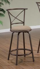 24" Bar Stool (Set of 2) in Brown - Coaster - 122029-SET