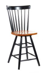 24" Copenhagen Swivel Stool in Black / Cherry - S57-2902