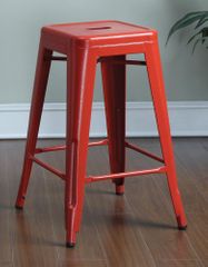 24" Counter Height Stool in Red - Set of 2 - 103059R