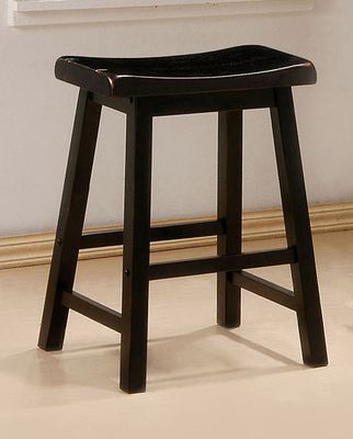24 Inch Bar Stool (Set of 2) in Black - Coaster