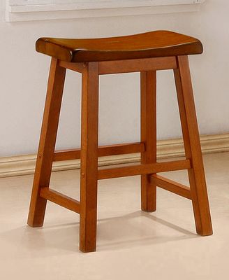 24 Inch Bar Stool (Set of 2) in Oak - Coaster