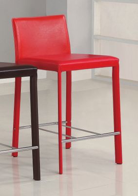 24 Inch Bar Stool (Set of 2) in Red - Coaster