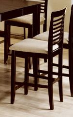 24 Inch Bar Stool with Ladder Back Design (Set of 2) in Cappuccino - Coaster