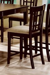 24 Inch Bar Stool with Wheat Back Design (Set of 2) in Cappuccino - Coaster