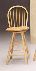 24 Inch Swivel Windsor Bar Stool in Natural - Coaster