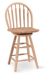 24" Windsor Arrowback Swivel Stool - S-612