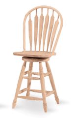 24" Windsor Swivel Stool with Steambent Arrows - 1206-24