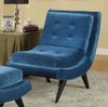 281 5Th Avenue Armless Swayback Lounge Chair in Cerulean Blue Fabric / Ebony - Armen Living - LC281FABL