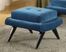281-O 5Th Avenue Ottoman in Cerulean Blue Fabric / Ebony - Armen Living - LC281OTBL