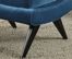 281-O 5Th Avenue Ottoman in Cerulean Blue Fabric / Ebony - Armen Living - LC281OTBL