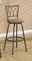 29" Bar Stool (Set of 2) in Black / Brown Microfiber - Coaster - 122020-SET