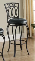 29" Elegant Metal Barstool with Black Seat - 122060