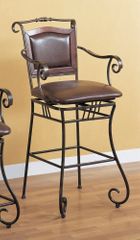 29 Inch Bar Stool in Chocolate Brown - Coaster