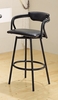 29 Inch Bar Stool (Set of 2) in Black Vinyl - Coaster