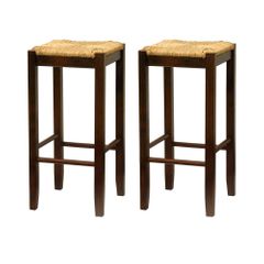 29" Rush Seat Stool - Winsome Trading - 94770