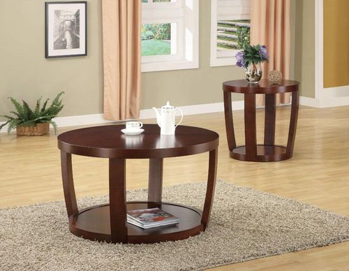2PC Accent Table Set in Cherry - 701317
