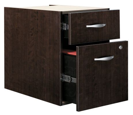 3/4 Pedestal (Assembled) - Series C Mocha Cherry Collection - Bush Office Furniture - WC12990SU