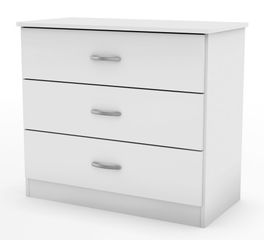 3-Drawer Chest in Pure White - South Shore Furniture - 3050033