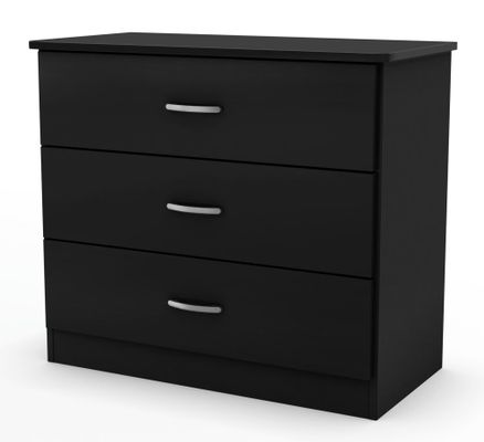 3-Drawer Chest in Solid Black - South Shore Furniture - 3070033