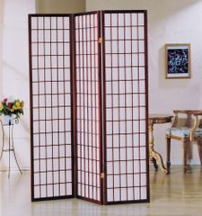 3-Panel Cherry Wood Screen - Naomi - 02277
