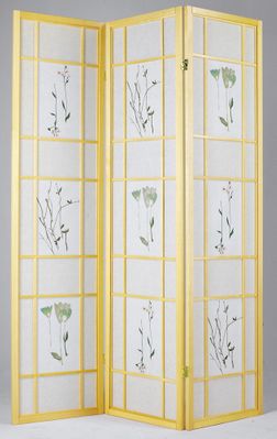 3-Panel Natural Wood Screen - Iola - 02252