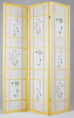 3-Panel Natural Wood Screen - Iola - 02252