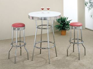 3-Piece Bar Table and Stool Set - Coaster - COAST-123001-DSET-2
