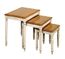 3-Piece Nesting Tables in Antique White and Cherry - Office Star - CC19