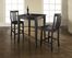 3-Piece Pub Dining Set with Cabriole Leg and School House Stools in Black Finish - Crosley Furniture - KD320003BK