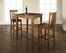 3-Piece Pub Dining Set with Cabriole Leg and School House Stools in Classic Cherry Finish - Crosley Furniture - KD320003CH
