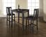 3-Piece Pub Dining Set with Cabriole Leg and Shield Back Stools in Black Finish - Crosley Furniture - KD320002BK