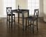 3-Piece Pub Dining Set with Cabriole Leg and X-Back Stools in Black Finish - Crosley Furniture - KD320001BK