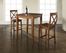 3-Piece Pub Dining Set with Cabriole Leg and X-Back Stools in Classic Cherry Finish - Crosley Furniture - KD320001CH