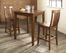 3-Piece Pub Dining Set with Tapered Leg and School House Stools in Classic Cherry Finish - Crosley Furniture - KD320007CH