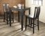 3-Piece Pub Dining Set with Tapered Leg and Shield Back Stools in Black Finish - Crosley Furniture - KD320006BK